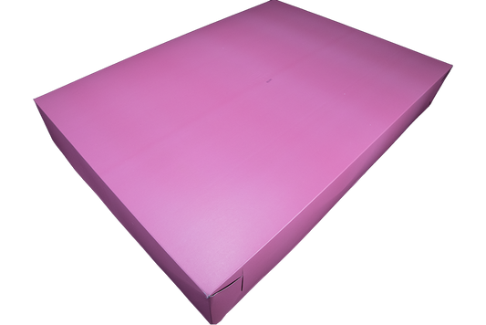 Southern Champion 28" X 20" X 4" Bakery Tray Pink Non-Window Lock-Corner 50 / cs. Manufacturer reference photo.