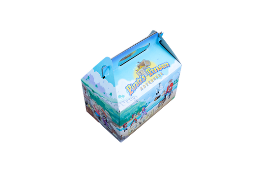 Southern Champion 6.44" X 4" X 3.75" Carry Out Box Pirate's Print, Lunch Barn Style 96 / cs. Manufacturer reference photo.