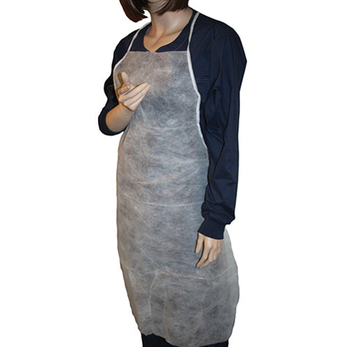 Hospeco Prolite PE Coated Polypro Apron White w/ Sewn Ties 28" x 36" 100 / cs — manufacturer reference photo; confirm listed selling unit