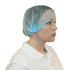 Hospeco Poly Bouffant Cap 21" Blue, Pleated 10 / 100 cs