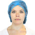 Hospeco Poly Bouffant Cap 24" Blue , Pleated 10 / 100 cs
