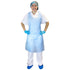 Hospeco Polyethylene Apron 28" x 46" Blue - Bib Style 5 / 100 cs