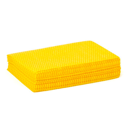 Hospeco TaskBrand Duster, 1/4F Poly 12" x 17", Yellow / Orange 10 / 40 cs — manufacturer reference photo; confirm listed selling unit