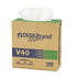 Hospeco Taskbrand V40 Wipers Dispenser Interfold, White, 9" x 16.5" 9 / 100 cs