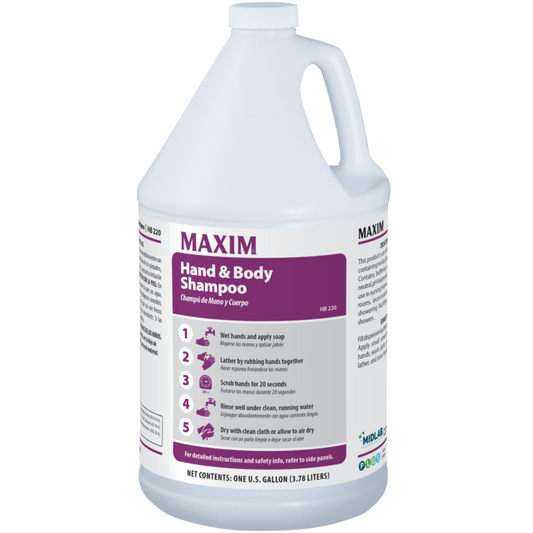 Representative image: Manufacturer Maxim Hand & Body Shampoo photo used as a representative image of this product type. The pictured formulation, fragrance, container size and packaging may differ. The product name, specifications and selling quantity stated in this listing apply. The pictured manufacturer's current formulation is described as Tangerine Lemongrass fragrance.