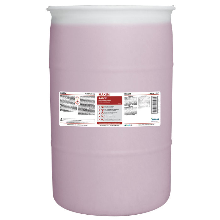 Midlab Inc. Acid CIP 55 gallon 1 / dr; current official Midlab manufacturer photo matched to this product and container size. Packaging and branding may vary; selling quantity is as specified in the listing.