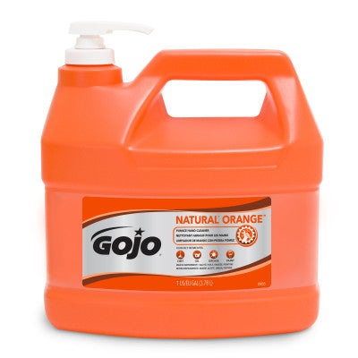 Gojo Natural Orange Pumice Hand Cleaner 1 Gallon Pump Bottle 2 / cs; exact manufacturer SKU photo. 