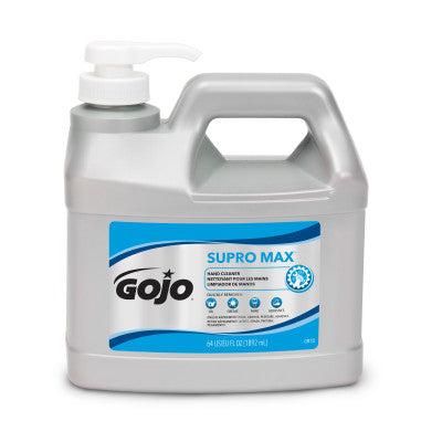 Gojo Supro Max Hand Cleaner 1/2 Gallon Pump Bottle 4 / cs; exact manufacturer SKU photo. 