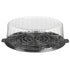 Inline Plastics 9" Black Base Clear Dome Cake Cont 11" x 12.44" x 4.13" 50 / cs