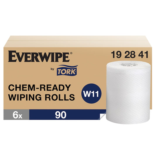 Essity Everwipe Chem-Ready Wiping Rolls Refill White 10.5" x 12" 90 Wipes 6 / 90 cs