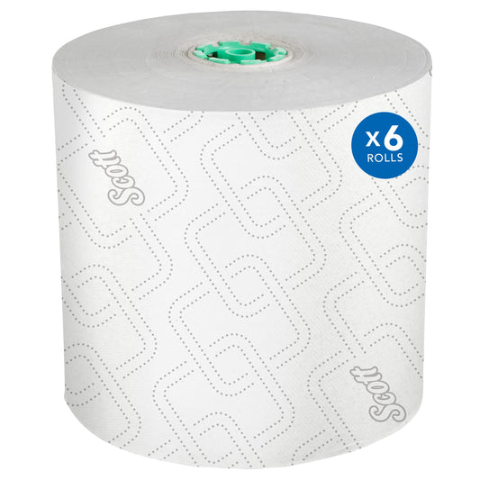 Kimberly Clark Scott Hard Roll Towel White, 7.5" X 1150' 6 / cs; current official Kimberly-Clark manufacturer photo, code 25700. Branding and packaging may vary. Contents or accessories shown are included only as specified in the listing.