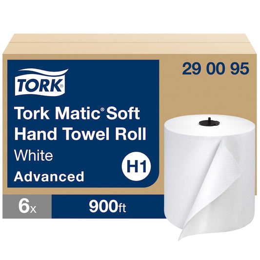 Essity Tork Advanced Soft Matic Hand Towel White, 7.7" X 900', 1-Ply 6 / cs