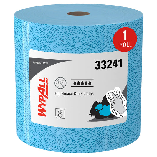 Kimberly Clark Kimtech Prep Kimtex Wipers Blue 9.8" x 13.4" 717 Sheets 1 Roll; current official Kimberly-Clark manufacturer photo, code 33241. Branding and packaging may vary. Contents or accessories shown are included only as specified in the listing.