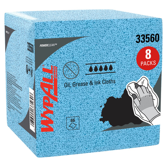 Kimberly Clark Kimtech Prep Kimtex Wipers Blue 12.5" x 12" 8 / 66 cs; current official Kimberly-Clark manufacturer photo, code 33560. Branding and packaging may vary. Contents or accessories shown are included only as specified in the listing.