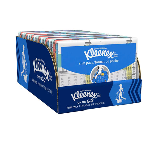 Kimberly Clark Kleenex Facial Tissue Slim Wallet Packs 10 Count 12 / 3 cs; supplier product photo matched to manufacturer code 35533. Branding and packaging may vary; selling quantity is as specified in the listing.
