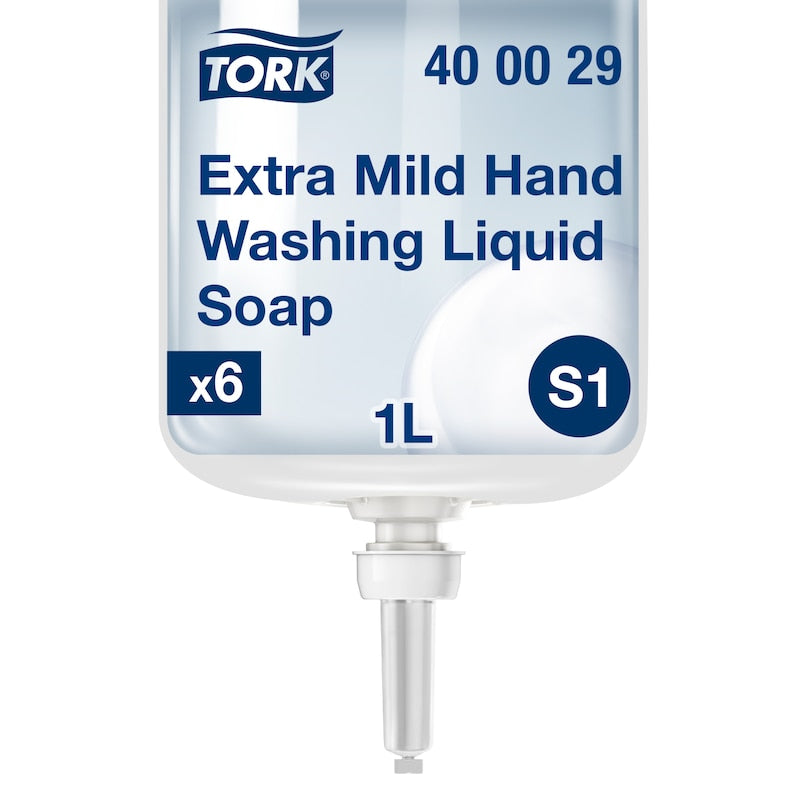 Essity Tork Extra Mild Liquid Hand Soap 1 Liter, Colorless, No Scent S1 6 / cs
