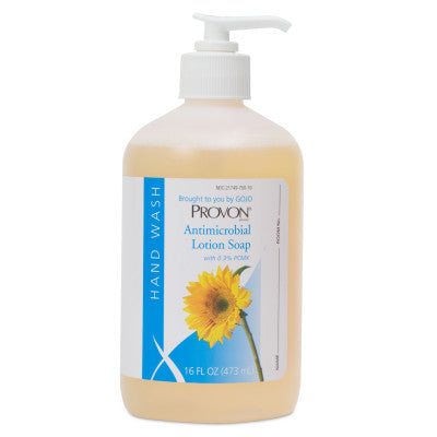 Gojo PROVON Antimicrobial Lotion Soap 16 oz Pump Bottle 0.3% PCMX 12 / cs; exact manufacturer SKU photo. 