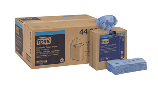 Essity Tork Industrial Paper Wiper Blue, 8.54" X 16.5", 4-Ply, Pop-Up 10 / 90 cs