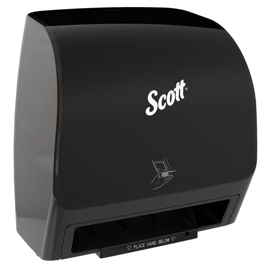 Kimberly Clark Scott Control Electronic Dispenser Slimroll, Black 1 / cs; current official Kimberly-Clark manufacturer photo, code 47260. Branding and packaging may vary. Contents or accessories shown are included only as specified in the listing.