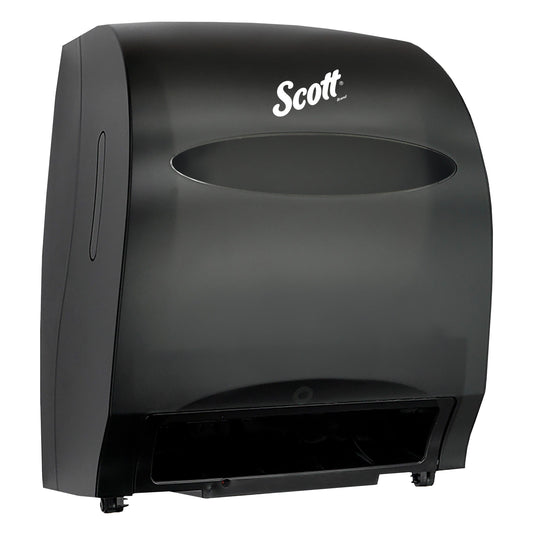 Kimberly Clark Scott Electronic Towel Dispenser Smoke, 12" X 15" 1 / cs; current official Kimberly-Clark manufacturer photo, code 48860. Branding and packaging may vary. Contents or accessories shown are included only as specified in the listing.