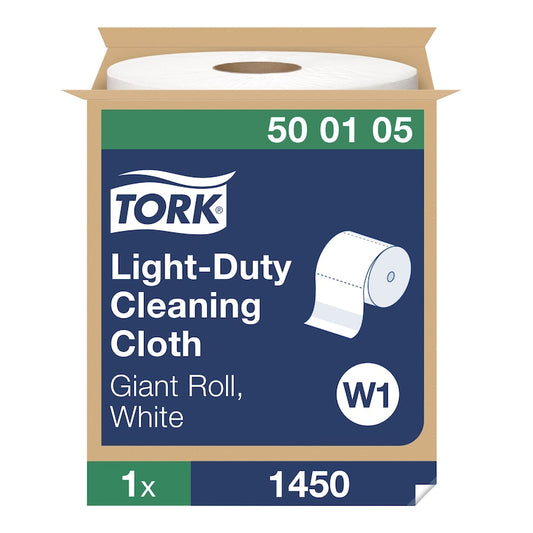 Essity Tork Light Duty Cleaning Cloth W1 Giant Roll White 1-Ply 1450 ct 1 Roll