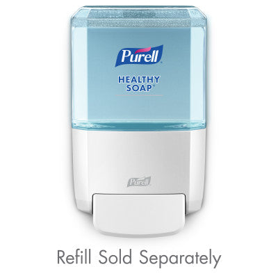 Gojo ES4 HEALTHY SOAP Dispenser White 1 / cs; exact manufacturer SKU photo. Official dispenser photo shows a refill for illustration; refill sold separately.