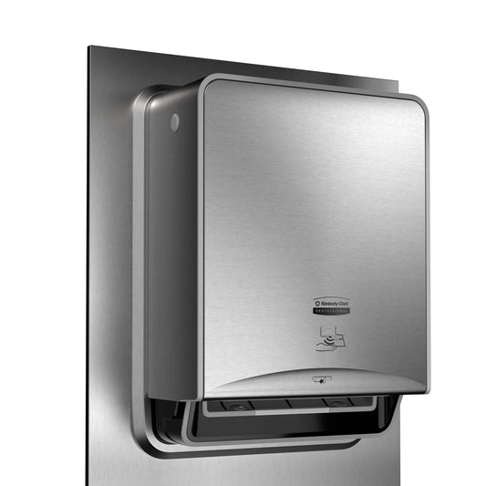 Kimberly Clark Icon Auto Roll Towel Dispenser W/ Trim Panel Stainless Steel 1 / cs; current official Kimberly-Clark manufacturer photo, code 53699. Branding and packaging may vary. Contents or accessories shown are included only as specified in the listing.