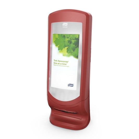 Essity Tork Xpressnap Stand Dispenser Red, 9.3" X 9.3" X 24.5" N4 System 1 / cs