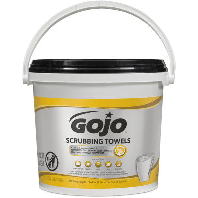 Gojo Scrubbing Towels Bucket 170 Count Fresh Citrus Scent 2 / cs; exact manufacturer SKU photo. 