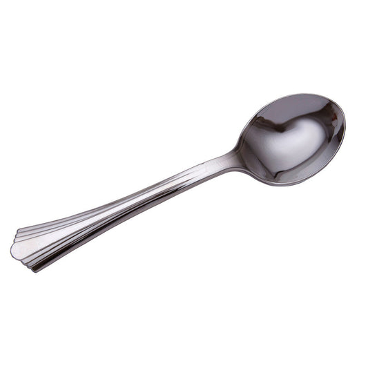 Novolex - WNA Reflections Silver Soup Spoon 5.75", Stack Pack 12 / 50 cs — Manufacturer item 640155