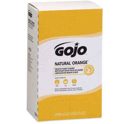 Gojo Natural Orange Smooth Hand Cleaner 2000 mL Refill, Citrus Scent 4 / cs; exact manufacturer SKU photo. 