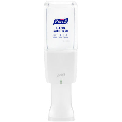 Gojo Auto Hand Sanitizer Dispenser White, Plastic, Purell 1 / cs; exact manufacturer SKU photo. Official dispenser photo shows a refill for illustration; refill sold separately.
