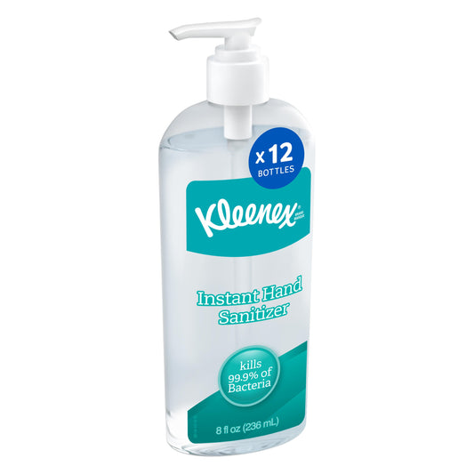 Kimberly Clark Kleenex Instant Hand Sanitizer 8 oz., Citrus Scent 12 / cs; current official Kimberly-Clark manufacturer photo, code 93060. Branding and packaging may vary. Contents or accessories shown are included only as specified in the listing.