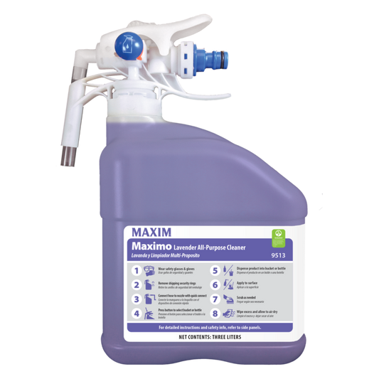 Midlab Inc. Maxim Maximo All Purpose Cleaner 3L, Lavender Scent, 9513 EDS System 2 / cs; current official Midlab manufacturer photo matched to this product and container size. Packaging and branding may vary; selling quantity is as specified in the listing.