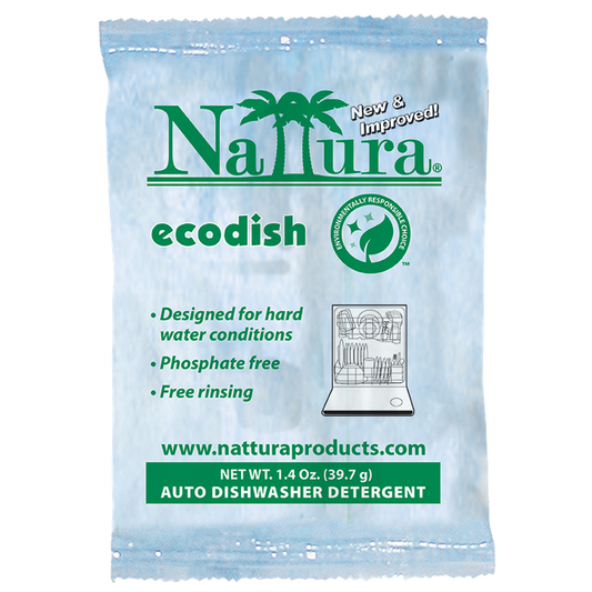 Midlab Inc. Nattura EcoDish Detergent Packet 1.4oz., No Scent, 9592 200 / cs; current official Midlab manufacturer photo matched to this product and container size. Packaging and branding may vary; selling quantity is as specified in the listing.
