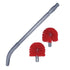 Unger Enterprises Ergo Toilet Bowl Handle & Brush 26", Gray / Red, 2 Brush Heads 5 / cs
