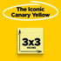 Hoffman Lined Post-it Notes 3" x 3" Canary Yellow 6 / cs
