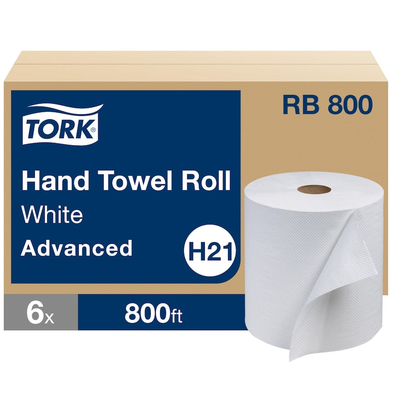 Essity Tork Advanced Hand Towel Roll White, 7.88" X 800', 1-Ply 6 / cs