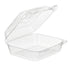 Inline Plastics Clear Hinged Container 8.44" x 7.94" x 3.31" 200 / cs