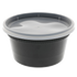 Novolex - Pactiv TFPP/OPS 16 oz Deli Container Black / Clear Micro Pack AF Combo 252 / cs