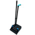 Hospeco Plastic Lobby Dust Pan/Broom Combo Black / Blue L-Grip Alum Handle 1 each
