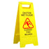 ABCO Yellow Plastic Caution Sign 11.5" Folding Safety Sign 10 / cs