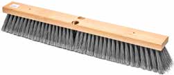 ACS 24 in Push Broom Fine Flagged Grey 12 / cs. Manufacturer catalog product-family reference photograph. The image may show another size or several examples from the same family; it is not an assortment offer. Only the size, color, grade and selling quantity named in this listing are offered. Packaging may vary. Only the broom head named in the listing is included; a handle is not pictured or included.