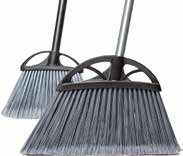 ACS Metal Handle Synthetic Angle Broom 8" 12 / cs. Manufacturer catalog product-family reference photograph. The image may show another size or several examples from the same family; it is not an assortment offer. Only the size, color, grade and selling quantity named in this listing are offered. Packaging may vary. The manufacturer photographs the full-size and lobby-size angle brooms together; only the named broom size is included.