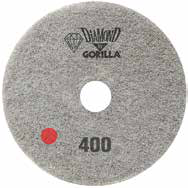 Reference image only; actual product specifications and packaging may vary. ACS Grit 400 Diamond Pad 20" Grey 2 / cs