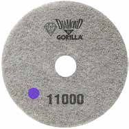 Reference image only; actual product specifications and packaging may vary. ACS 11000 Grit Diamond Floor Pad 17", Cyclone D Grey 2 / cs