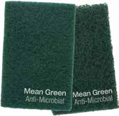 Reference image only; actual product specifications and packaging may vary. ACS Medium Duty Scouring Pad Antimicrobial, Green, 6" x 9" 20 / cs