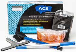 Reference image only; actual product specifications and packaging may vary. ACS Kit Grill Cleaner 18.75" x 11.25" x 2.75" 1 / cs