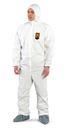 Ansell KleenGuard KGA300 Coveralls White 3XL Hood/Boot Skid , Zipper 25 / cs