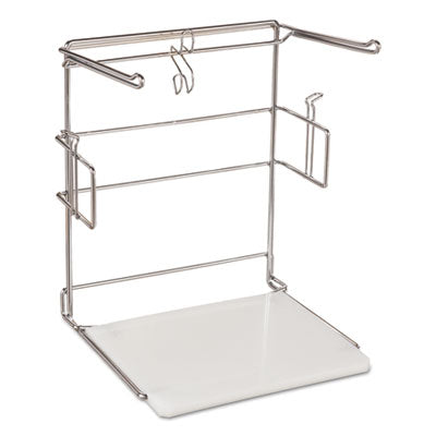 Reference image: Barnes Paper T-shirt bag rack photo. The listing supplies the rack only; bags and other accessories are not included. Dimensions, finish and quantity are as listed above.